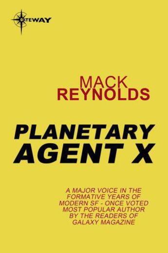 Couverture du livre « Planetary Agent X » de Mack Reynolds aux éditions Orion Digital