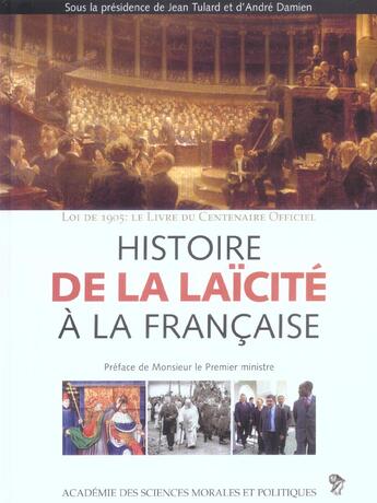 Couverture du livre « Histoire de la laicite a la francaise » de Institut De F aux éditions Cld