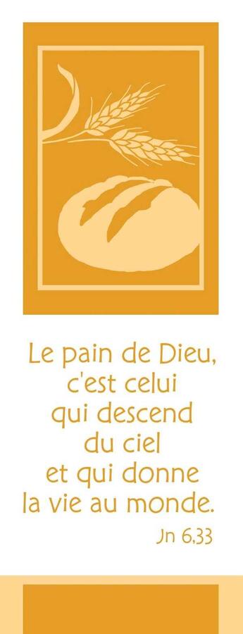 Couverture du livre « Lot de 20 - signet symbole le pain de dieu c'est celui qui descend du ciel - signet par lot de 20 » de  aux éditions Prouvost