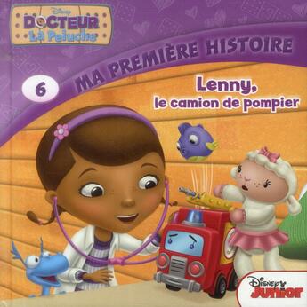 Couverture du livre « Docteur La Peluche ; Lenny, le camion de pompier » de Disney aux éditions Disney Hachette