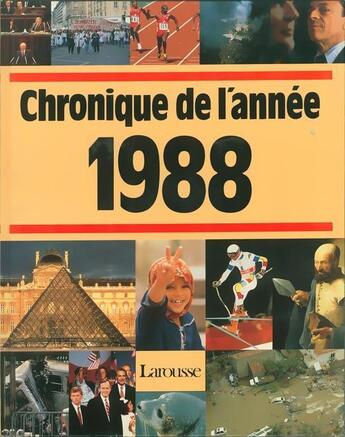 Couverture du livre « Chronique de l'année 1988 » de Editions Chronique aux éditions Chronique