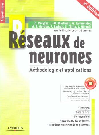 Couverture du livre « Reseaux De Neurones - Methodologie Et Applications Avec Cd-Rom 2eme Edition 2004 » de Dreyfus aux éditions Eyrolles