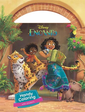 Couverture du livre « Encanto : la fantastique famille Madrigal : handy coloring : the Madrigals / le plaisir de colorier : les Madrigales » de Disney aux éditions Hachette-antoine