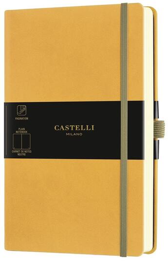 Couverture du livre « Carnet aquarela grand format uni jaune moutarde » de Castelli aux éditions Castelli Milano