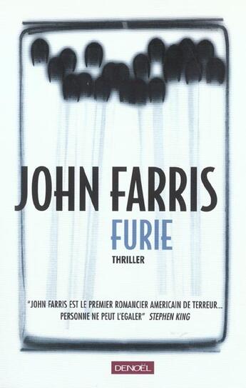 Couverture du livre « Furie » de John Farris aux éditions Denoel