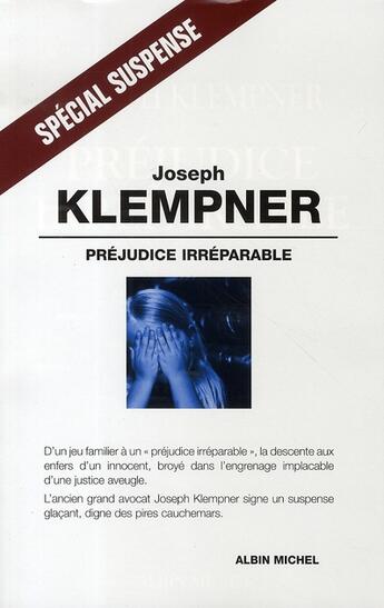 Couverture du livre « Préjudice irréparable » de Joseph Klempner aux éditions Albin Michel