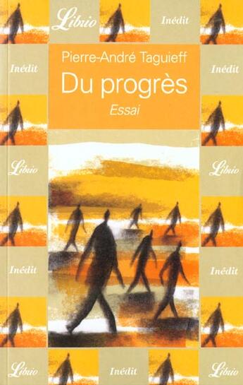 Couverture du livre « Du progres » de Taguieff Pierre-Andr aux éditions J'ai Lu