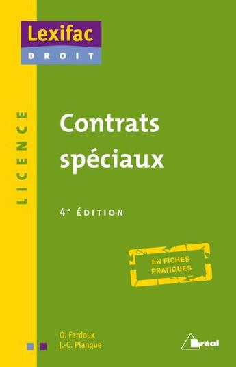 Couverture du livre « Contrats spéciaux (édition 2013) » de Jean-Claude Planque aux éditions Breal