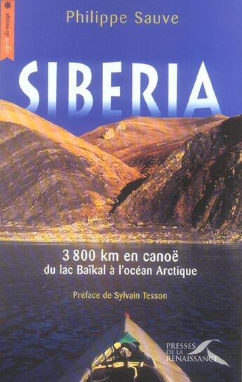 Couverture du livre « Siberia » de Sauve/Tesson aux éditions Presses De La Renaissance