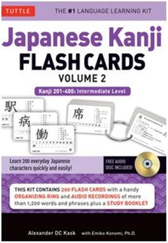 Couverture du livre « Japanese kanji flash cards kit volume 2 » de Kask Alexander aux éditions Tuttle