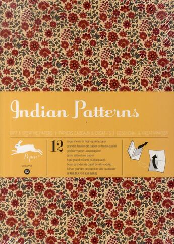 Couverture du livre « PAPIERS CADEAUX T.52 ; indian patterns » de Pepin Van Roojen aux éditions Pepin