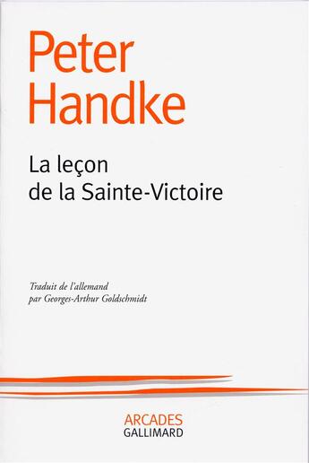 Couverture du livre « La leçon de la Sainte-Victoire » de Peter Handke aux éditions Gallimard