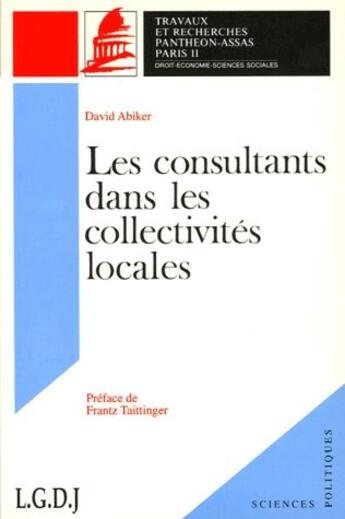 Couverture du livre « Consultants dans collect.local » de David Abiker aux éditions Pantheon-assas