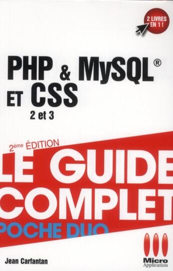 Couverture du livre « PHP, MySQL et CSS » de Jean Carfantan aux éditions Micro Application