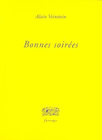 Couverture du livre « Bonnes soirées » de Alain Veinstein aux éditions Verdier