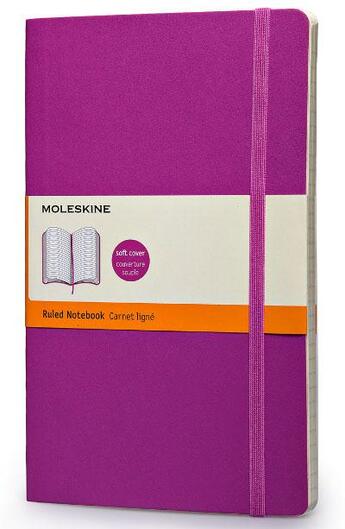 Couverture du livre « Carnet violet orchidée couverture souple grand format pages lignées » de Moleskine aux éditions Moleskine Papet