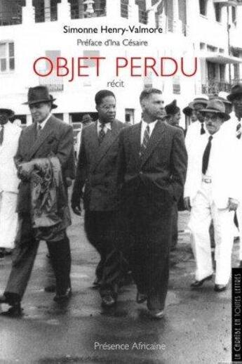 Couverture du livre « Objet perdu » de Simonne H.Valmore aux éditions Presence Africaine