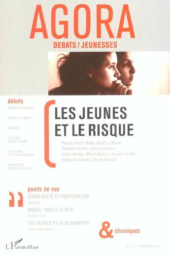 Couverture du livre « Les jeunes et le risque » de  aux éditions L'harmattan