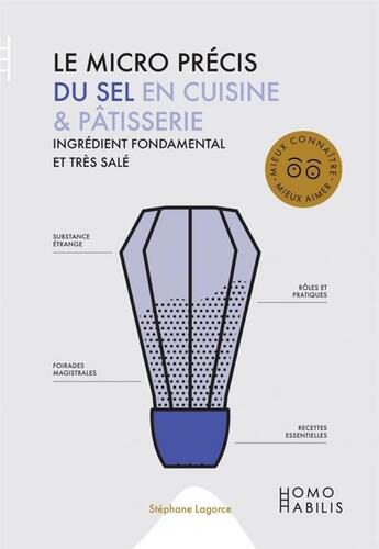 Couverture du livre « Le micro précis du sel en cuisine et pâtisserie : ingrédient fondamental et très salé » de Stéphane Lagorce et Elodie Campo aux éditions Homo Habilis