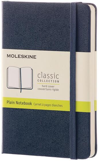 Couverture du livre « Carnet blanc poche rigide saphir » de  aux éditions Moleskine