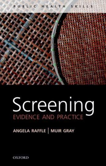 Couverture du livre « Screening: Evidence and practice » de Gray J A Muir aux éditions Oup Oxford