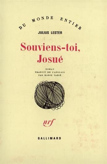 Couverture du livre « Souviens-Toi, Josue » de Lester J aux éditions Gallimard