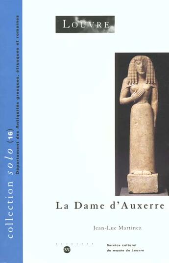 Couverture du livre « Dame d auxerre » de Jean-Luc Martinez aux éditions Reunion Des Musees Nationaux