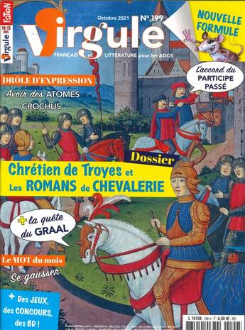 Couverture du livre « Virgule n 199 : la litterature au moyen-age - octobre 2021 » de  aux éditions Virgule