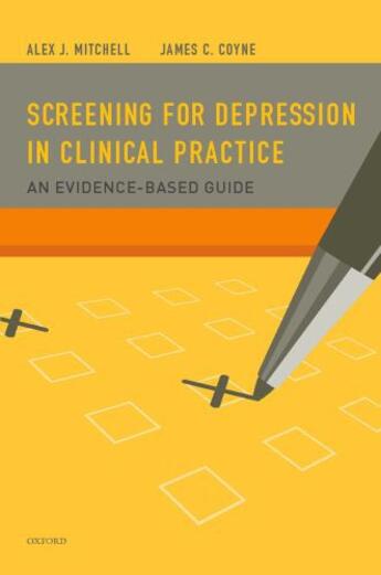 Couverture du livre « Screening for Depression in Clinical Practice: An Evidence-Based Guide » de Coyne Phd James C aux éditions Oxford University Press Usa