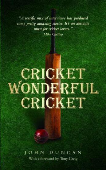 Couverture du livre « Cricket Wonderful Cricket » de Duncan John aux éditions Blake John Digital