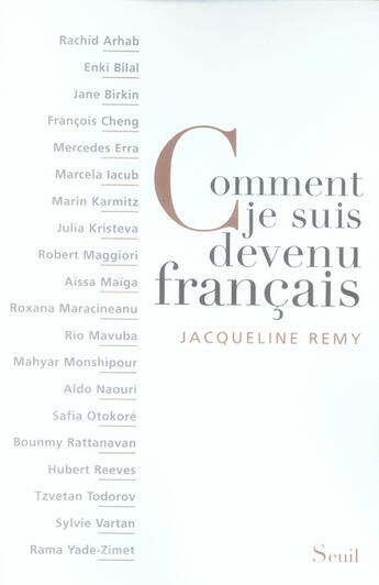 Couverture du livre « Comment je suis devenu français » de Jacqueline Remy aux éditions Seuil