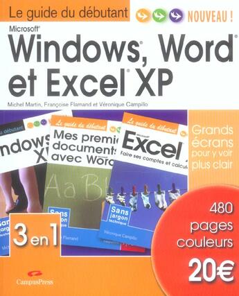 Couverture du livre « Windows, word et excel xp » de Martin/Flamand aux éditions Pearson