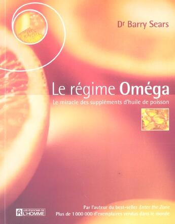 Couverture du livre « Regime omega » de Sears Barry aux éditions Editions De L'homme