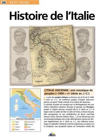 Couverture du livre « Histoire de l'Italie » de  aux éditions Aedis