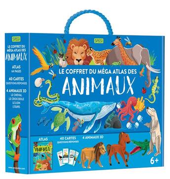 Couverture du livre « Le coffret du méga atlas des animaux » de Nadia Fabris et Giulia Pesavento et Enrico Lorenzi aux éditions Sassi