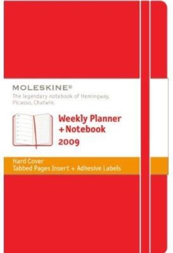Couverture du livre « Agenda semainier + carnet grand format couv. rigide rouge » de Moleskine aux éditions Moleskine Papet