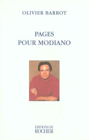 Couverture du livre « Pages pour modiano » de Olivier Barrot aux éditions Rocher