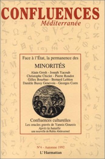 Couverture du livre « Face a l'etat, la permanence des minorites - vol04 » de Gresh Alain aux éditions Editions L'harmattan