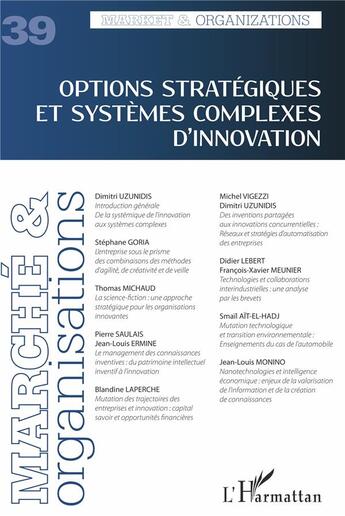 Couverture du livre « Options strategiques et systemes complexes d'innovation - vol39 » de  aux éditions L'harmattan