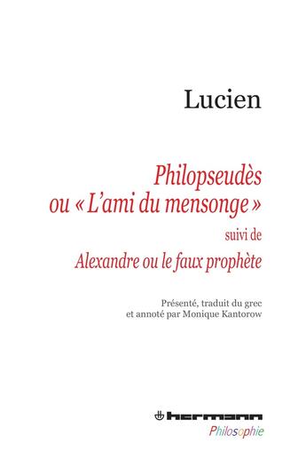 Couverture du livre « Philopseudès ou 