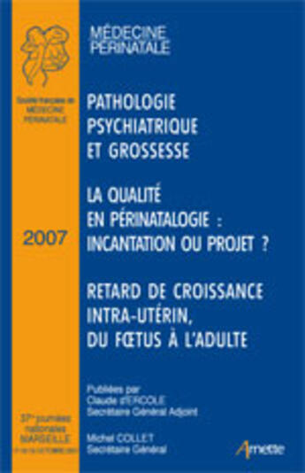 Couverture du livre « 37èmes journées de médecine périnatale » de Ercole Cl Et Co aux éditions Arnette