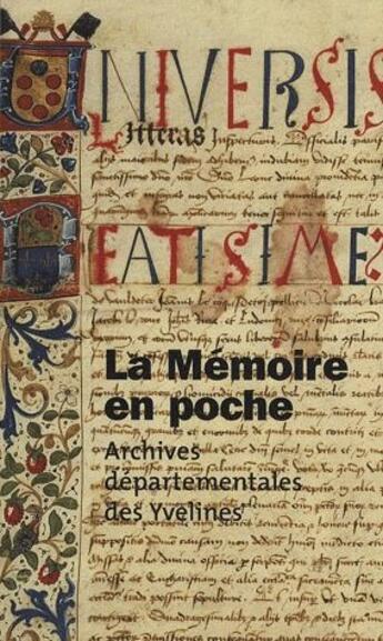 Couverture du livre « La mémoire en poche ; archives départamentales des Yvelines » de  aux éditions Somogy