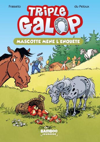 Couverture du livre « Triple galop Tome 1 : Mascotte mène l'enquête » de Benoit Du Peloux et Christine Frasseto aux éditions Bamboo