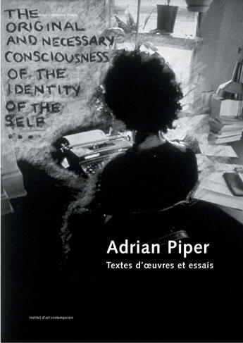Couverture du livre « Adrian piper » de  aux éditions Institut D'art Contemporain