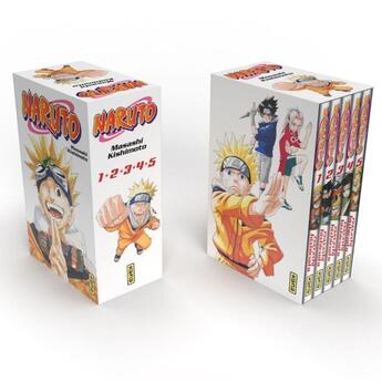 Couverture du livre « Naruto : coffret Tomes 1 à 5 » de Masashi Kishimoto aux éditions Kana