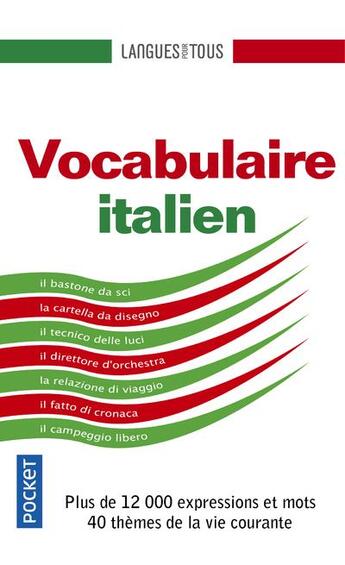 Couverture du livre « Vocabulaire italien » de Jean-Francois Bonini aux éditions Pocket