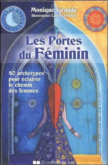 Couverture du livre « Les portes du féminin ; coffret ; 40 archétypes pour éclairer le chemin des femmes » de Monique Grande et Lucie Yonnet aux éditions Courrier Du Livre