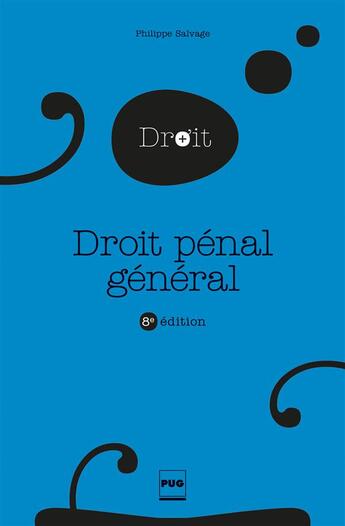 Couverture du livre « Droit pénal général (8e édition) » de Philippe Salvalge aux éditions Pu De Grenoble