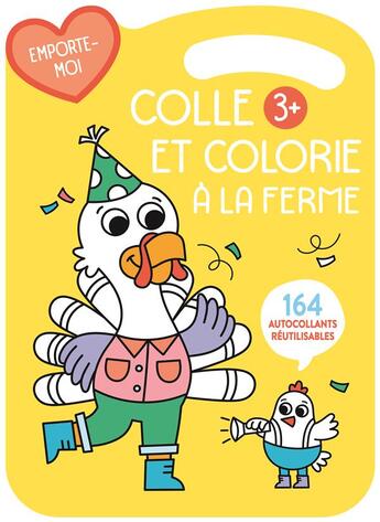 Couverture du livre « 3+ jaune colle et colorie » de  aux éditions Yoyo Books