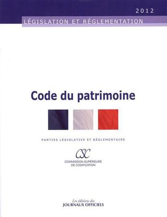 Couverture du livre « Code du patrimoine » de  aux éditions Direction Des Journaux Officiels